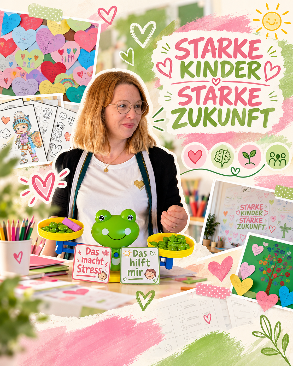 Plakat zum Resilienztraining: Starke Kinder, starke Zukunft